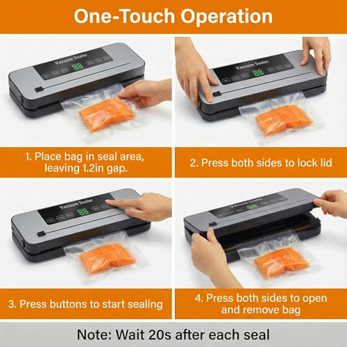 Vacuum Sealer Machine for Food with 30 Storage Bags, Built-in Cutter - image 5