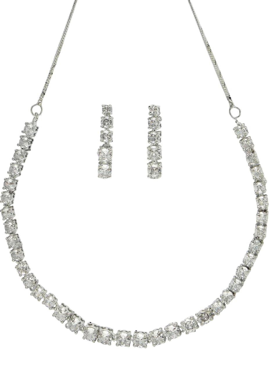 Juego de joyas bañadas en plata con circonitas DMZ-2330 talla S 8