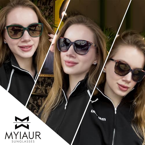 Myiaur Trendy Polarized Sunglasses for Women Men, Classic Retro Designer Style Sun Glasses UV400 Protection2