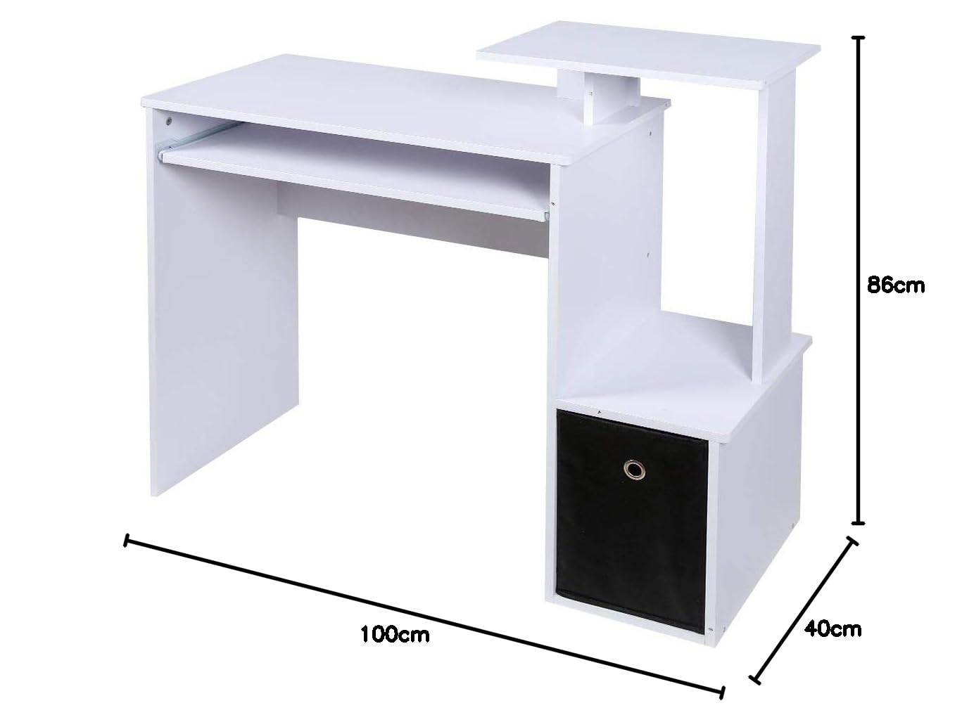 Baka Ji Desk with Drawer - Cassetto e Scaffale per Ufficio Casa - Dettaglio