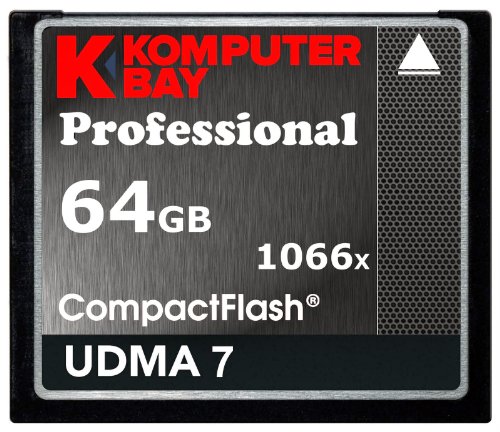 Carte Komputerbay 64GB Professional Compact Flash CF 1066X écrire 155 Mo/s en Lecture 160 Mo/s Extreme Speed UDMA 7 RAW