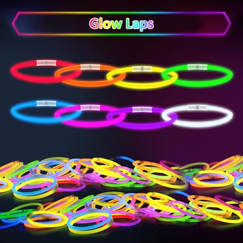 Kimimara Knicklichter Party-Set Kinder 100 Stück – 7 Farben Leuchtstäbe mit 100 Verbindern, Ideal für Festival, Halloween, Hochzeit, Weihnachten & Geburtstags Mitgebsel