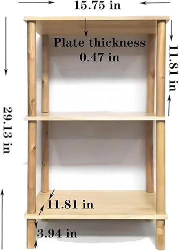 Miniatura 2 de (3er piso) Pequeña mesa de noche de café de madera maciza, mesa de sala de estar, mesa de centro de madera maciza, dormitorio de oficina, espacio