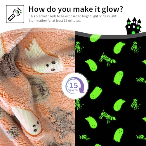 Cute Halloween Blankets for Kids, for Kids/Teens/Women/Men, Halloween Blankets and Throws for Adults, Spooky Blanket for Boy/Girls/Toddler, Fall Throw Blanket for Couch 40"x 60"