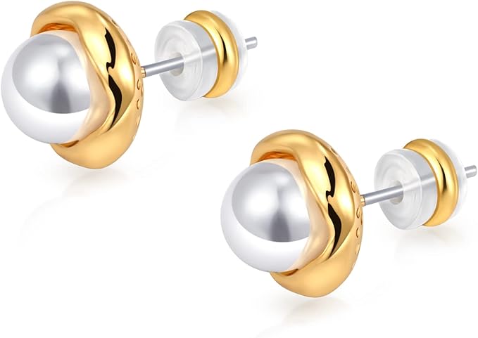 Baroque Pearl Stud Earrings