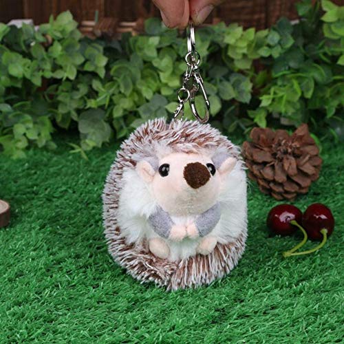 Preisvergleich Produktbild IOPU Niedlicher Igel Plüsch Schlüsselanhänger Anime Tasche Anhänger Plüsch Schlüsselring Anhänger, braun, 10 cm