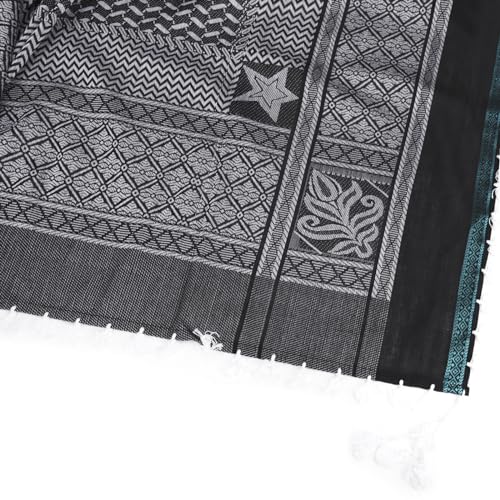 Image of PURFUN Men's Large Arab Shemagh Headscarf Muslim Headcover Shawl Keffiyeh Arabic Scarf