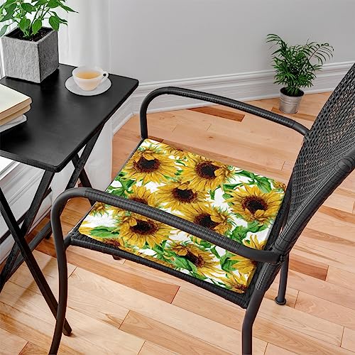 KOBLEN Sunflower Patterns Indoor Outdoor Chair Cushions Square Corner Seat Cushions for Garden Patio Funiture Sofa Couch Chair Pads 16