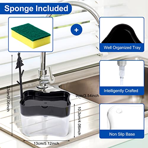Image of New 2026 Version Premium Quality Dish Soap Dispenser - Countertop Kitchen Soap Dispenser, Sink Dish Washing Soap Dispenser 13 Ounces (Sponge Included)