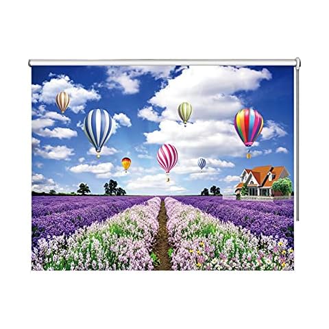 ZXXL 60cm/80cm/100cm/120cm/140cm Wide Roller Blinds, Pretty View Pattern Window Roller Shade for Bedroom, Kitchen, Balcony, Studio (Size : 120×140cm/47.2×55.1in) Cover