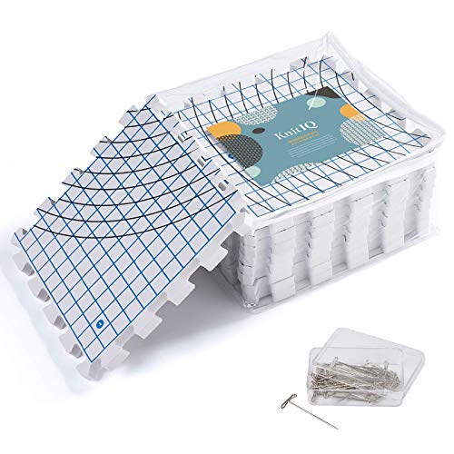 KnitIQ Blocking Mats for Crochet – Extra Thick Crochet Blocking Boards for Crochet