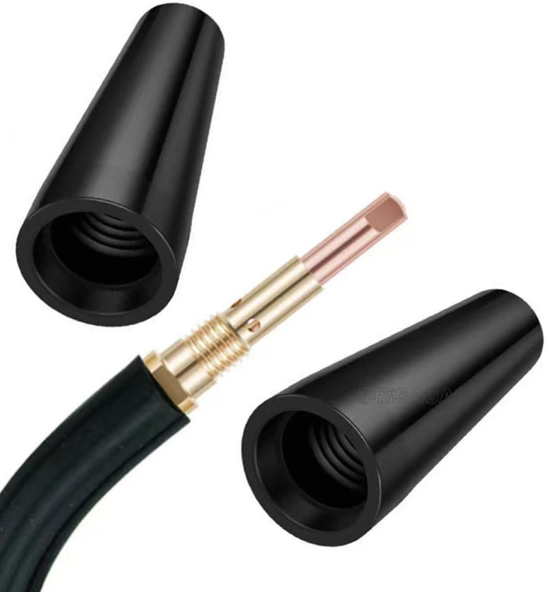 Yardwe 40pcs Copper Welding Contact Tips Gasless Nozzles for 15ak Mig Welding Torches with Easy Installation and Versatile Specifications for Professional