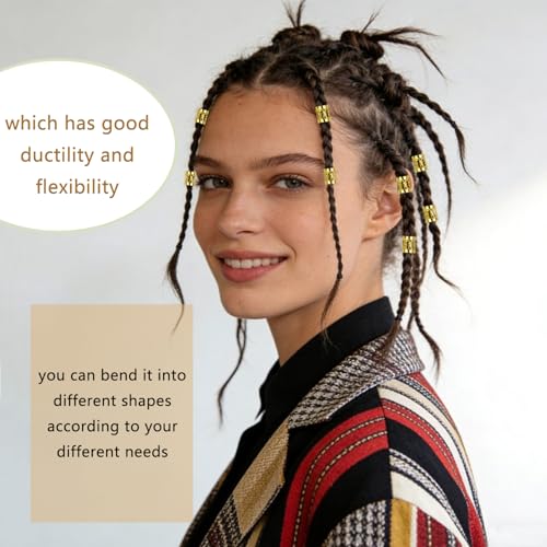 100 piezas de pinzas para cabello trenzado metal dorado miniatura 4
