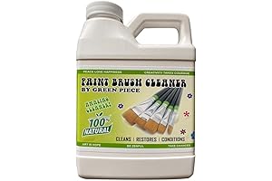 Green Piece® Paint Brush Cleaner and Restorer for Acrylic Painting, 100% Natural, 18oz