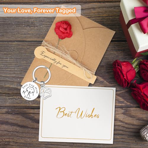 ZMDMAH Schlüsselanhänger für Hunde Mutter, Schlüsselanhänger Lustig Schlüsselanhänger Hund Hundemama Geschenk Geschenke für Hundebesitzer Geschenkidee für Hund Frauen und Mädchen Dog Mom