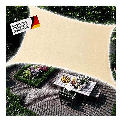 Duke-Handel Sonnensegel Rechteckig Maia Mit LED Beleuchtung Am...