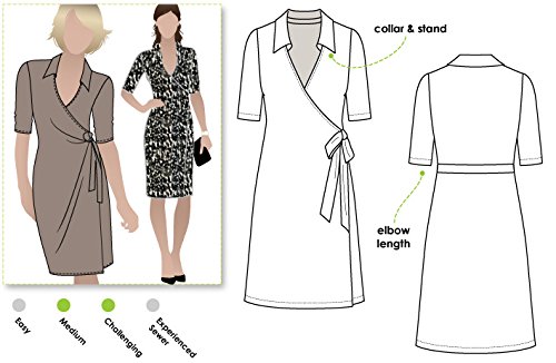 Style Arc Sewing Pattern - Lea Knit Wrap Dress (Sizes 18-30)