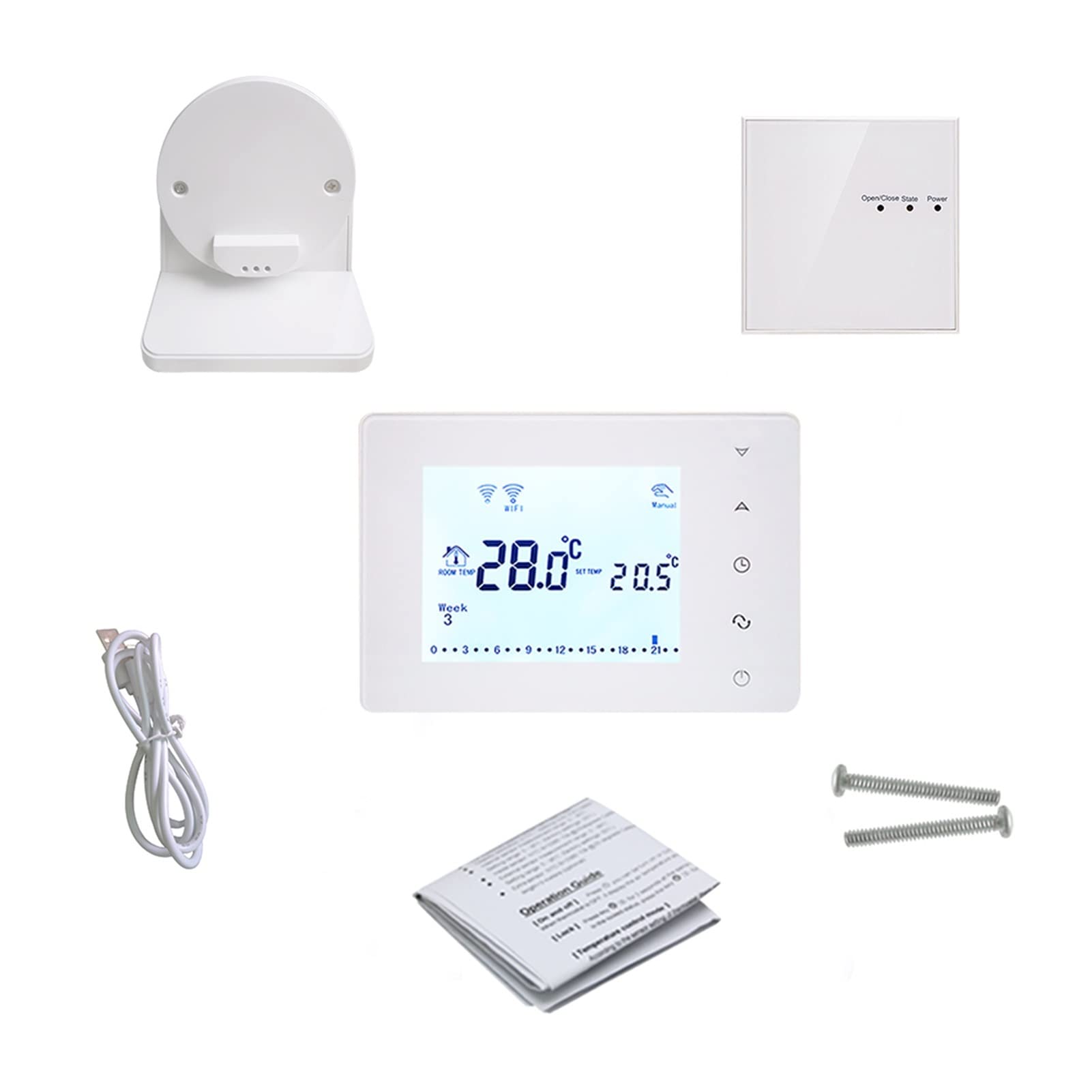 Czujnik termometru, BOT306RF-WIFI. Wireless WiFi Termostat do kotła gazowego Smart Obsługa regulatora temperatury Google Home Alexa