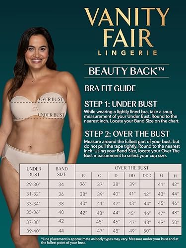 Image of Vanity Fair Women's Beauty Back Strapless Full Figure Underwire Bra 74380