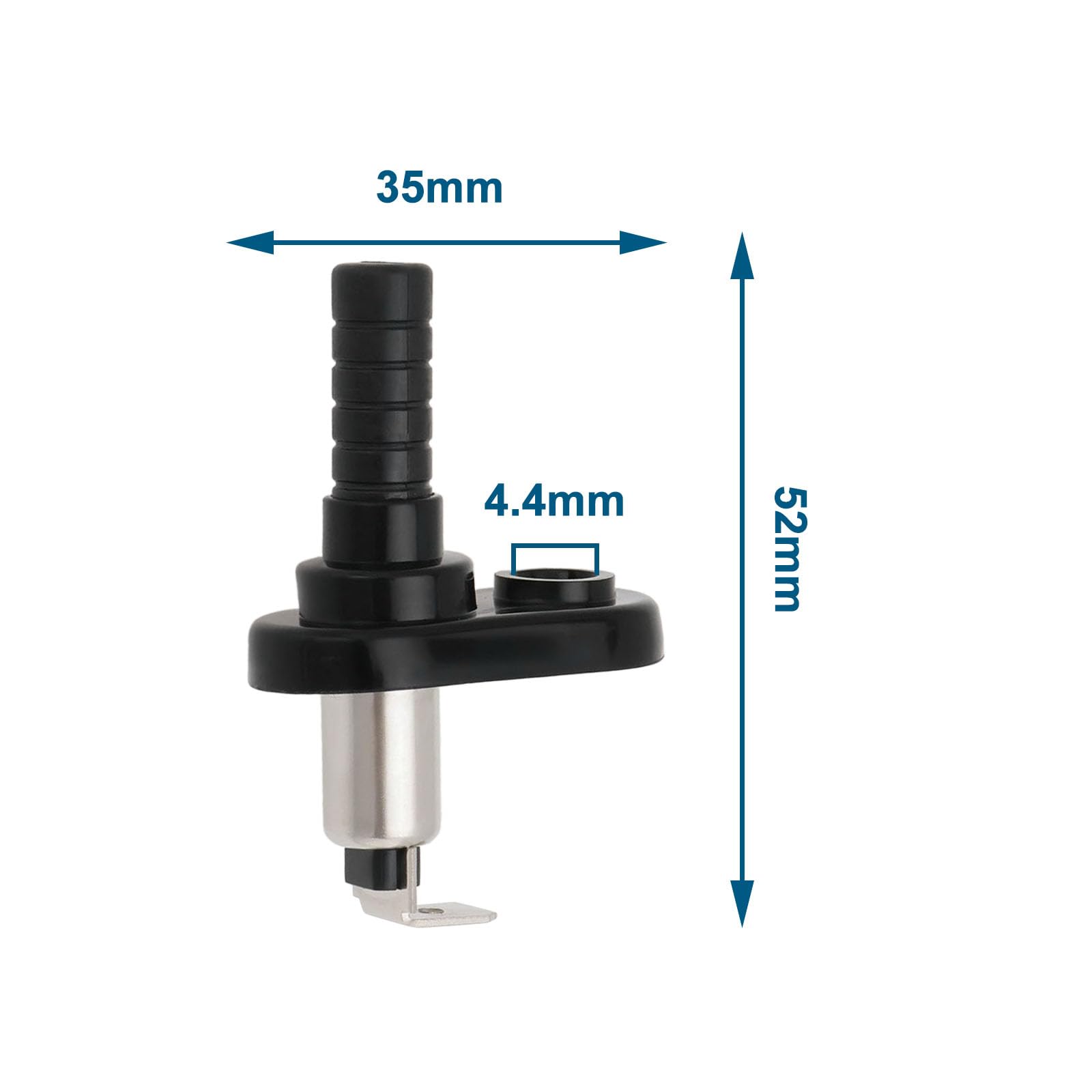 Interruttore Luce Porta Sensore Porta Allarme 20A 12V 52x35x4,4mm Nero Compatibile Honda Volkswagen Ford