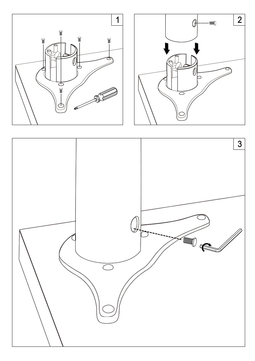 durante® TFD23 Tischbeine Schwarz matt 4er Set H 710 mm | höhenverstellbar + 25mm, Metall, Durchmesser 60 mm, inkl. Montagematerial, für Esstische Schreibtische