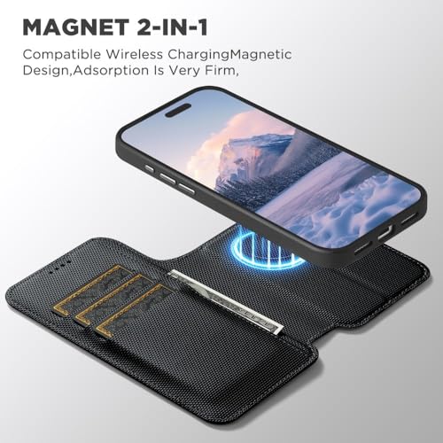 Étui iPhone 16 Pro en cuir noir idéal pour vos déplacements et réunions pro - 3