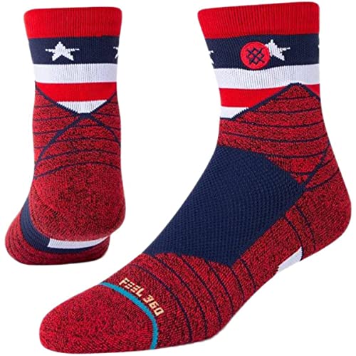 Stance American Qtr Socks (Medium, Red)