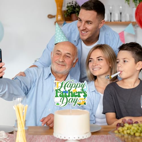 Happy Father’s Day Cake Topper,Golf Themed Father’s Day Cake Topper,Fathers Day Party Supplies,Perfect for Dad's Special Day Gifts & Events - Image 6