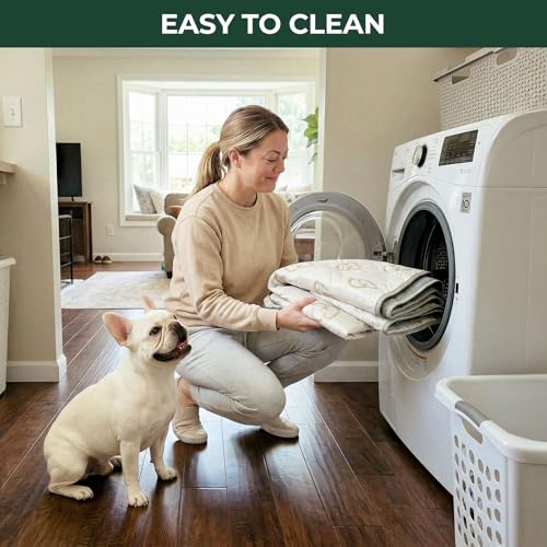 Image of FXW Washable Pee Pads for Dogs, Puppy Pads with Super Absorbent, Specifically Designed for FXW AuraSpace Acrylic 24inch 8 Panels Dog Playpen, 49 inch Square, Boho Beige, 2 Pack