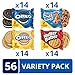 OREO Original, OREO Golden, CHIPS AHOY! & Nutter Butter Cookie Snacks Variety Pack, 56 Snack Packs (2 Cookies Per Pack)