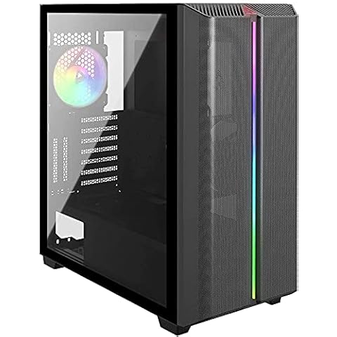 Montech Sky one-Black/High-End ATX/Ultimate Airflow/Pull Out Glass/E-ATX/ATX/Micro-ATX/Mini-ITX/Gaming Computer PC Case Cover
