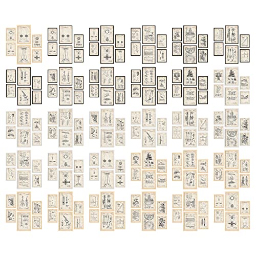 Nacnic Set di 6 Poster di brevetti Treno. Poster