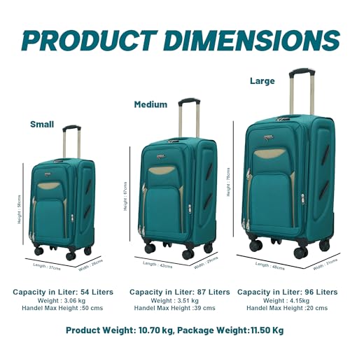 Image of AMERICAN TRAVELLER Embossed Trolley Bag | 360 Dual Disc Spinner Wheels | Cabin, Medium, Large, 18% Expandable, 360 Dual Disc Spinner Wheels, Lock & Telescopic Handle