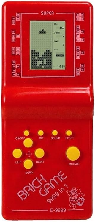 Game Boy Tetris Atari Oyunları Nostaljik Ürünler Brick Game Oyuncak El Atarisi - Kırmızı