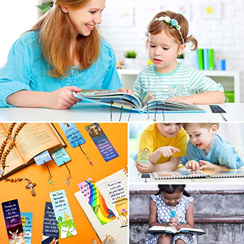 Chinco CHINCO-VERSE BOOKMARKS-06 30 Pieces Christian Bookmarks For Kids Bible Verse Bookmarks With Cross Pendants Scripture Inspirational Quotes Bookmarks School Gifts Church Supplies thumb #6