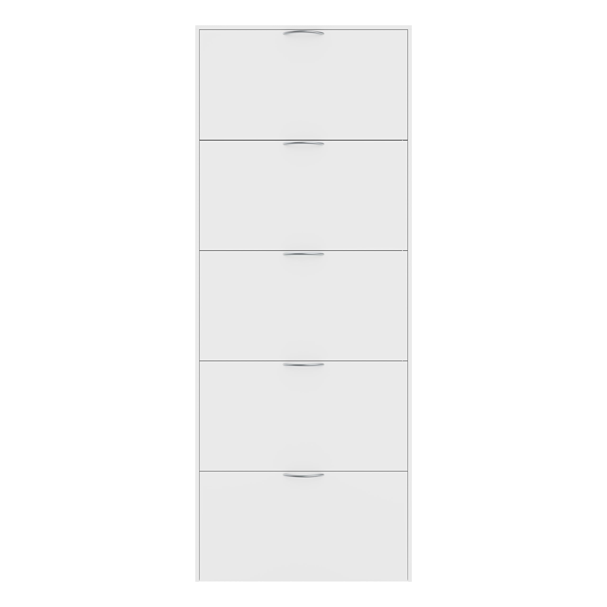 Bricozone Scarpiera Salvaspazio Ultraslim In Legno Con 5 Ante A Ribalta Design Moderno Capacità Fino A 15 Paia Di Scarpe Mobile Porta Scarpe Bianco Lucido 180x70x16 cm Organizzazione Casa Ingresso