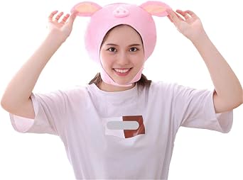 Plush Hood Hat Warm Winter Headwear Beanie Cap Costume Parties