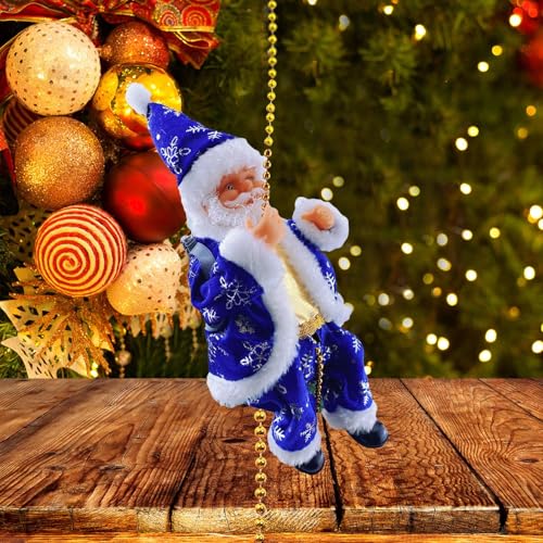 Décorations de Noël avec un Père Noël électrique grimpeur à offrir pour la maison - 3