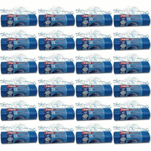Sac poubelle parfumé 30L FRIO Aroma bleu pour tri sélectif cuisine