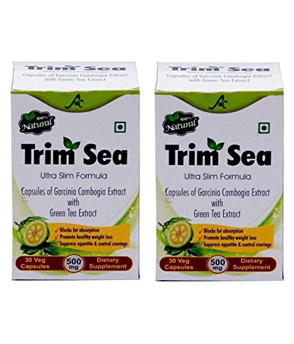 TRIMSEA : Ultra Slim Formula for Weight Loss,Garcinia cambogia and Organic Green Tea Extract Fat Burner 30 capsule (500mg) pack 2 (B07H8F14ZZ) Amazon Price History, Amazon Price Tracker