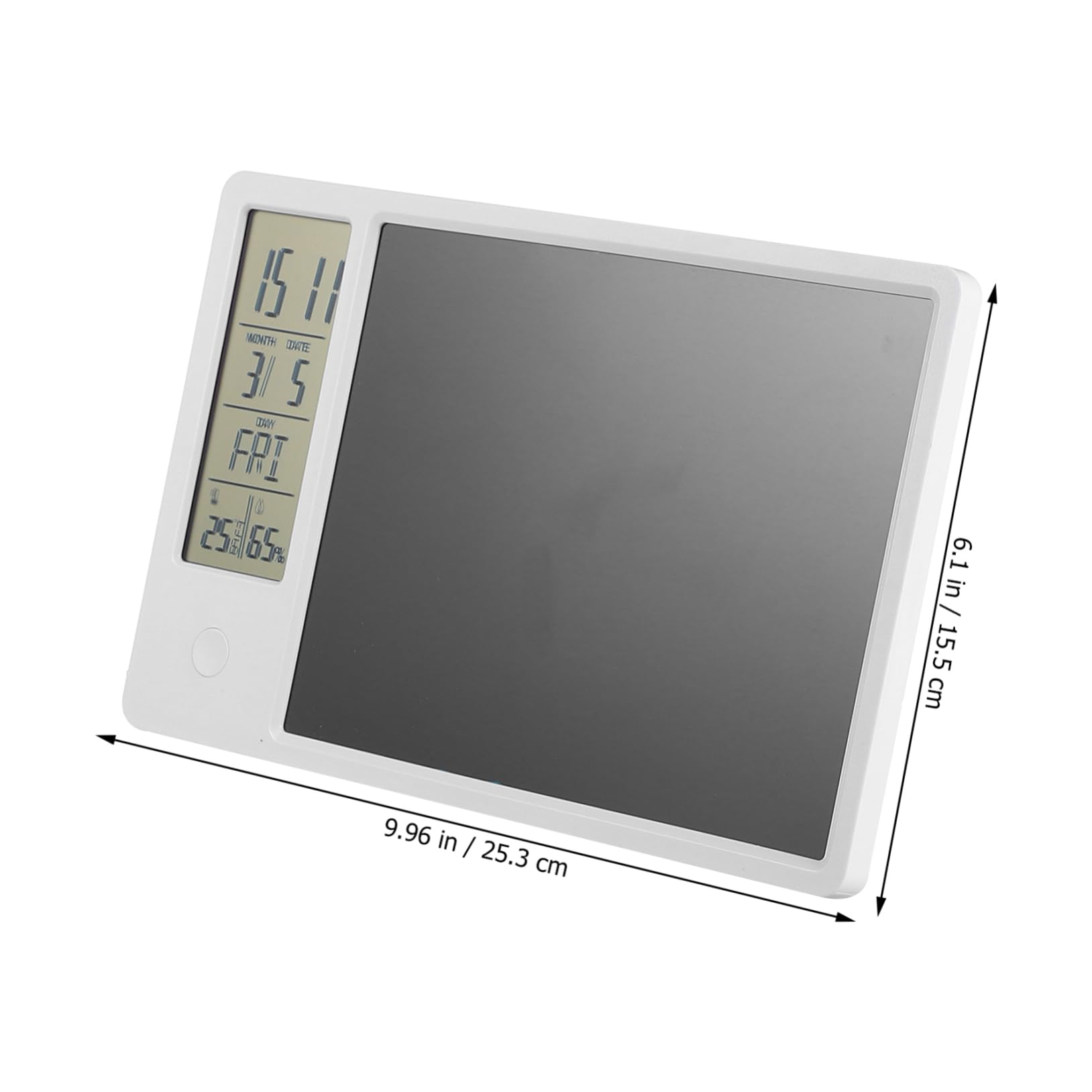 Amosfun Calendario Elettronico Igrotermografo e Tavoletta Lcd Scrittura 10 Pollici Bianco Blocco Schermo, Batteria Ricaricabile USB Type-c, per Ambienti Domestici e Lavorativi
