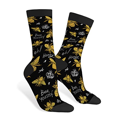 40Cm Calcetines Altos Hombres Resistente Al Olor Calcetines Hombre Duraderos Calcetine Media Caña Abeja De Miel Para Unisex Hombre Running