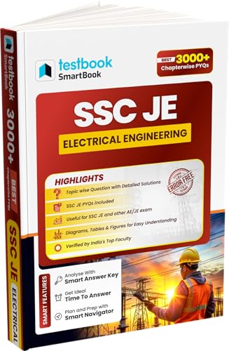 Image of Testbook SSC JE Electrical Engineering SmartBook with 3000+ Chapterwise PYQs | Circuits, Machines & Power Systems | Ideal for SSC JE, State AE /JE & PSU Exams 2026 (Smartbook Series)