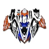 OWCAS Motorcycle Injection Mold ABS Fairings Kit for 2008 2009 2010 Suzuki GSXR 600 GSXR 750 Bodywork Aftermarket Fairings Kit Blue Orange Black