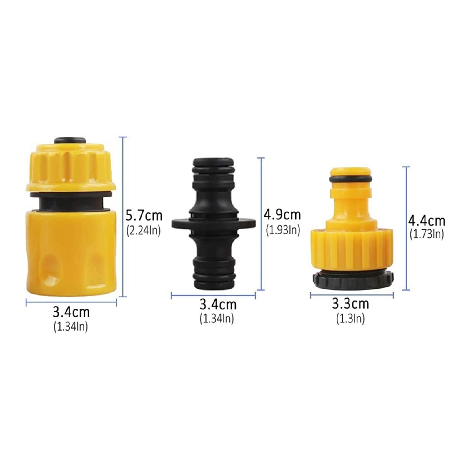 20 PCS Conjunto de conectores de manguera de jardín, conector de la manguera del conector Conectores de la manguera doble del extensor Conectores rápidos de la manguera Pistola de agua para jar
