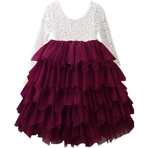 Topmaker Backless A-line Lace Back Flower Girl Dress