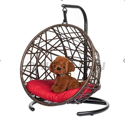 SkyMall Unique Steel and Wicker Rattan Hanging Hammock Pet Chair Bed - Small