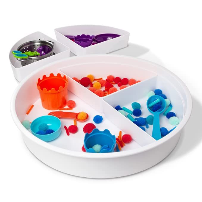 Image of Everkind Sensory Bin with Removable Trays for Toddlers 1-3 & Kids 4-7, Sensory Bin Toys for Autistic Children, 16” Diameter