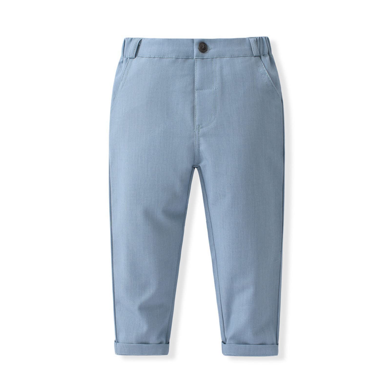 Aislor Costume de Baptême Gentleman Enfant Garçon Fille Chemise Blanc + Cravate Fleuri +Gilet + Pantalon Garcon Tenu Formel Manche Longue 4 Pièces 12Mois-8 Ans