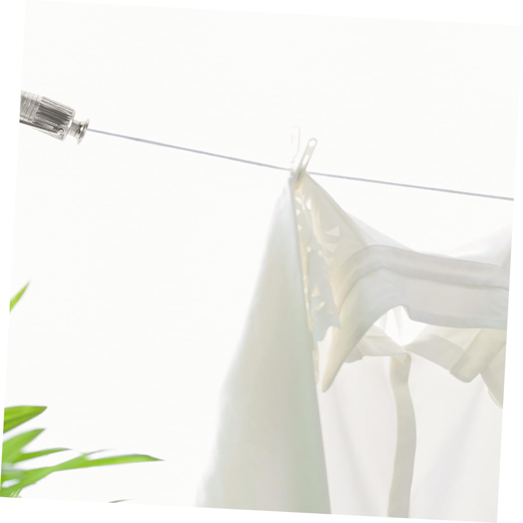 DOITOOL 4 Piezas Accesorios De Tendedero Líneas De Suministro De Lavandería Tendedero Retráctil De Interior Tensor De Alambre De Ropa Tendedero De Polea Acero Inoxidable Secadora De Ropa